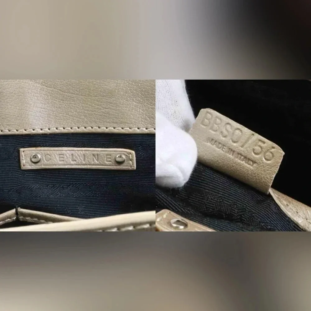 Auth Celine Champagne Lambskin Boogie Bag & Bag Charm - Picture 10 of 11